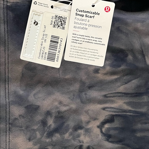 Lululemon customizable snap scarf/ NWT - Picture 6 of 7